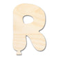 Unfinished Wood Balloon Letter R Shape | DIY Craft Cutout | up to 46" DIY