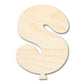 Unfinished Wood Balloon Letter S Shape | DIY Craft Cutout | up to 46" DIY