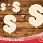 Unfinished Wood Balloon Letter S Shape | DIY Craft Cutout | up to 46" DIY