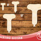 Unfinished Wood Balloon Letter T Shape | DIY Craft Cutout | up to 46" DIY