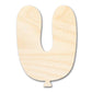 Unfinished Wood Balloon Letter U Shape | DIY Craft Cutout | up to 46" DIY