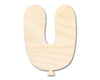 Unfinished Wood Balloon Letter U Shape | DIY Craft Cutout | up to 46" DIY