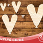 Unfinished Wood Balloon Letter V Shape | DIY Craft Cutout | up to 46" DIY