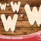 Unfinished Wood Balloon Letter W Shape | DIY Craft Cutout | up to 46" DIY