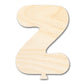 Unfinished Wood Balloon Letter Z Shape | DIY Craft Cutout | up to 46" DIY