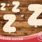 Unfinished Wood Balloon Letter Z Shape | DIY Craft Cutout | up to 46" DIY