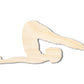 Unfinished Wood Yoga Plow Pose Shape | DIY Craft Cutout | up to 46" DIY
