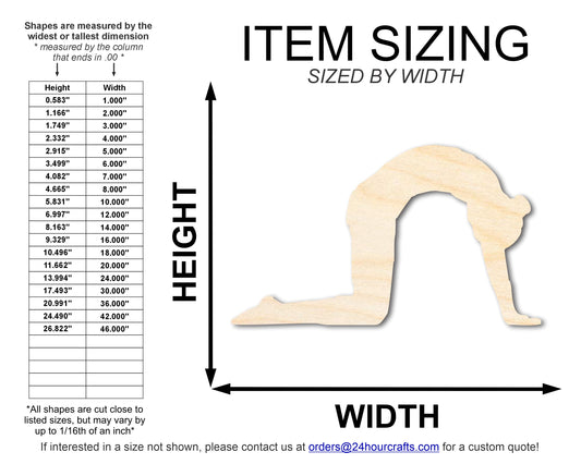 Unfinished Wood Yoga Cow Pose Shape | DIY Craft Cutout | up to 46" DIY