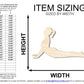 Unfinished Wood Yoga Cobra Pose Shape | DIY Craft Cutout | up to 46" DIY