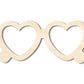 Unfinished Wood Heart Sunglasses Shape | DIY Craft Cutout | up to 46" DIY