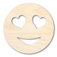 Unfinished Wood Heart Eye Face Shape | DIY Craft Cutout | up to 46" DIY