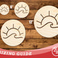 Unfinished Wood Ocean Wave and Sun Cutout Shape | DIY Craft Cutout | up to 46" DIY