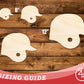 Unfinished Wood Baseball Helmet Shape | DIY Craft Cutout | up to 46" DIY
