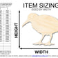 Unfinished Wood Kiwi Bird Shape | DIY Craft Cutout | up to 46" DIY