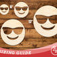 Unfinished Wood Sunglass Face Shape | DIY Craft Cutout | up to 46" DIY