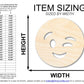 Unfinished Wood Winking Face Shape | DIY Craft Cutout | up to 46" DIY