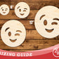 Unfinished Wood Winking Face Shape | DIY Craft Cutout | up to 46" DIY