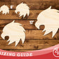 Unfinished Wood Eagle Mascot Shape | DIY Craft Cutout | up to 46" DIY