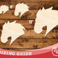 Unfinished Wood Mustang Mascot Shape | DIY Craft Cutout | up to 46" DIY