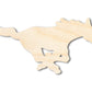 Unfinished Wood Mustang Mascot Shape | DIY Craft Cutout | up to 46" DIY