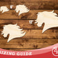 Unfinished Wood Mustang Mascot Shape | DIY Craft Cutout | up to 46" DIY