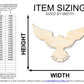 Unfinished Wood Hawk Mascot Shape | DIY Craft Cutout | up to 46" DIY