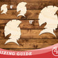 Unfinished Wood Warrior Mascot Shape | DIY Craft Cutout | up to 46" DIY