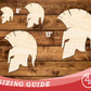 Unfinished Wood Trojan Mascot Shape | DIY Craft Cutout | up to 46" DIY