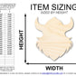 Unfinished Wood Viking Mascot Shape | DIY Craft Cutout | up to 46" DIY