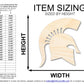 Unfinished Wood Spartan Mascot Shape | DIY Craft Cutout | up to 46" DIY