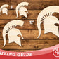 Unfinished Wood Spartan Mascot Shape | DIY Craft Cutout | up to 46" DIY