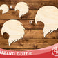Unfinished Wood Hawk Mascot Shape | DIY Craft Cutout | up to 46" DIY