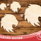 Unfinished Wood Hawk Mascot Shape | DIY Craft Cutout | up to 46" DIY