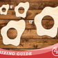 Unfinished Wood Sunny Side Up Egg Shape | DIY Craft Cutout | up to 46" DIY