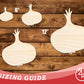 Unfinished Wood Garlic Shape | DIY Craft Cutout | up to 46" DIY
