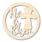 Unfinished Wood He is Risen Shape | DIY Craft Cutout | up to 46" DIY