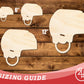 Unfinished Wood Hockey Helmet Shape | DIY Craft Cutout | up to 46" DIY