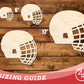 Unfinished Wood Hockey Helmet with Cage Shape | DIY Craft Cutout | up to 46" DIY