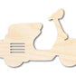 Unfinished Wood Moped Shape | DIY Craft Cutout | up to 46" DIY