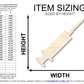 Unfinished Wood Syringe Shape | DIY Craft Cutout | up to 46" DIY