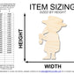 Unfinished Wood Cute Plague Doctor With Lantern Shape | DIY Craft Cutout | up to 46" DIY