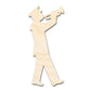 Unfinished Wood Band Trumpet Player Shape | DIY Craft Cutout | up to 46" DIY