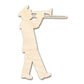 Unfinished Wood Band Trombone Player Shape | DIY Craft Cutout | up to 46" DIY