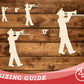 Unfinished Wood Band Trombone Player Shape | DIY Craft Cutout | up to 46" DIY