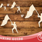 Unfinished Wood Color Guard Shape | DIY Craft Cutout | up to 46" DIY