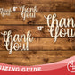 Unfinished Wood Thank You! Outline Shape | DIY Craft Cutout | up to 46" DIY