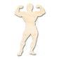 Unfinished Wood Body Builder Shape | DIY Craft Cutout | up to 46" DIY