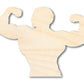 Unfinished Wood Muscle Man Shape | DIY Craft Cutout | up to 46" DIY