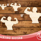 Unfinished Wood Muscle Man Shape | DIY Craft Cutout | up to 46" DIY