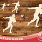 Unfinished Wood Rugby Player Shape | DIY Craft Cutout | up to 46" DIY